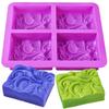 Thick Silicone Rectangle Soap Molds, DIY Handmade Soap Molds with Ocean Wave Pattern for Milk Soap Jelly Pudding Mousse Mould