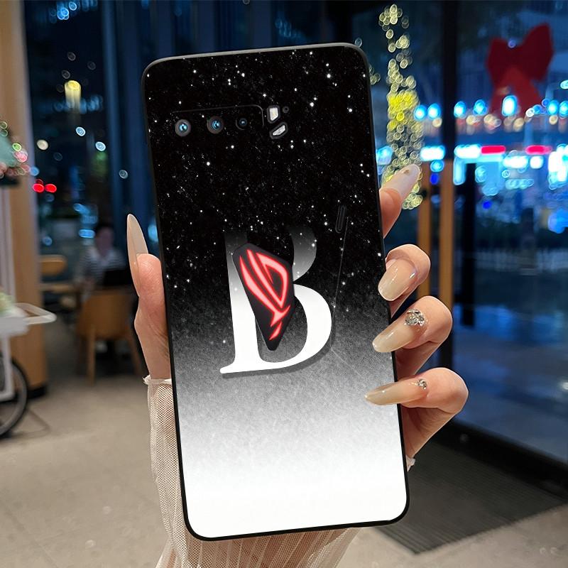 Счастливая Буква Чехол для Телефона Пары Для Asus ROG Phone 3 5G ZS661KS Ударопрочный Мягкий Черный Чехол Для Asus ROG Phone 5/5s 5G Корпус