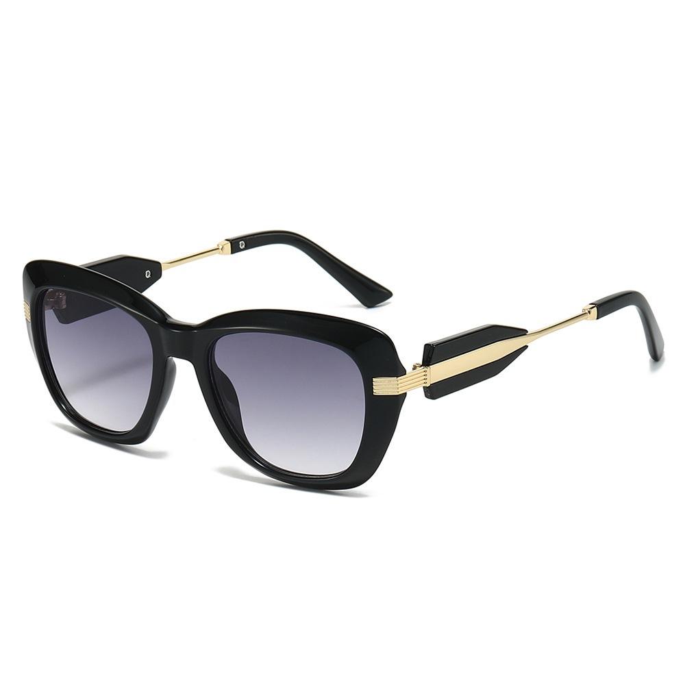 New fashionable retro color matching polygonal sunglasses ins personalized avant-garde casual versatile outdoor sunglasses