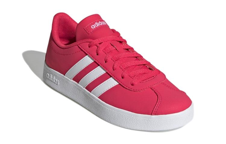 adidas Neo VL Court 2.0 K Устойчивые к истиранию Низкие Детские Скейтбордические Кроссовки Красные Детские FW3939