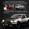 Большой 1:18 Классических Фильмов AE86 Модель Автомобиля Игрушка Сплав Литье под Давлением Звук Свет Машина Колесо Рулевое Управление Амортизация Модели Подарки для Детей