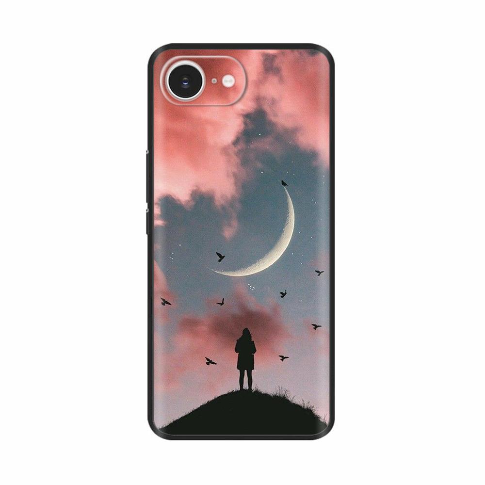 For iPhone 16e Case Black Silicone Painted Case For iPhone 16e Cover TPU Anti-drop Phone Protector Cover For iPhone 16 E Cases
