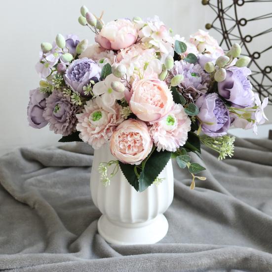 Практичная искусственная гортензия с ярким цветом листьев, не выцветающая