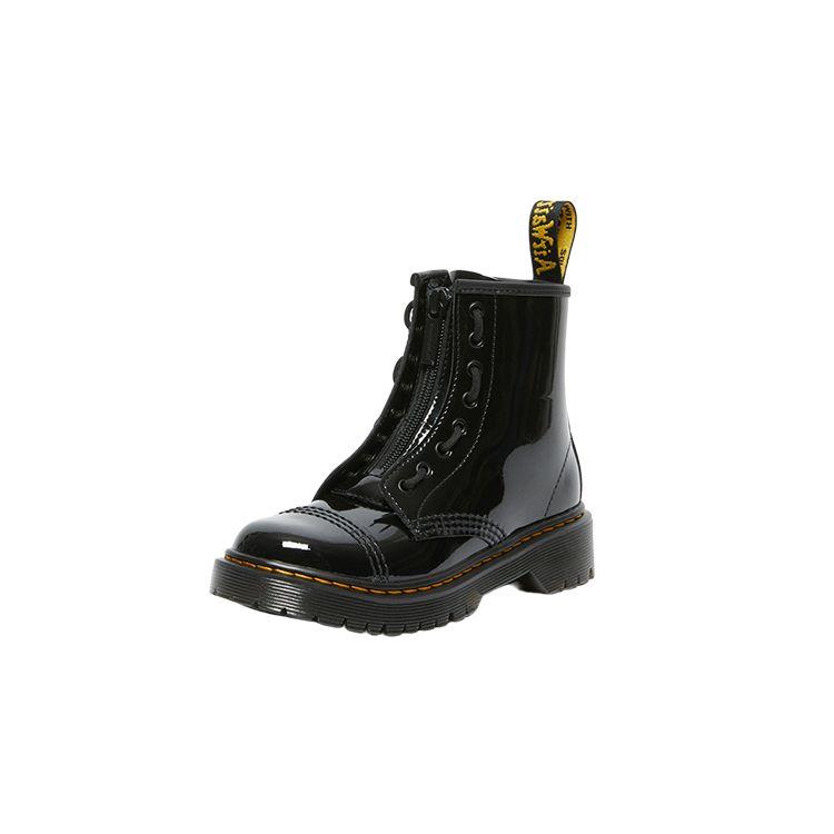 Dr. Martens Синклер Бекс лакированные кожаные ботинки Junior черные детские кроссовки 27237001