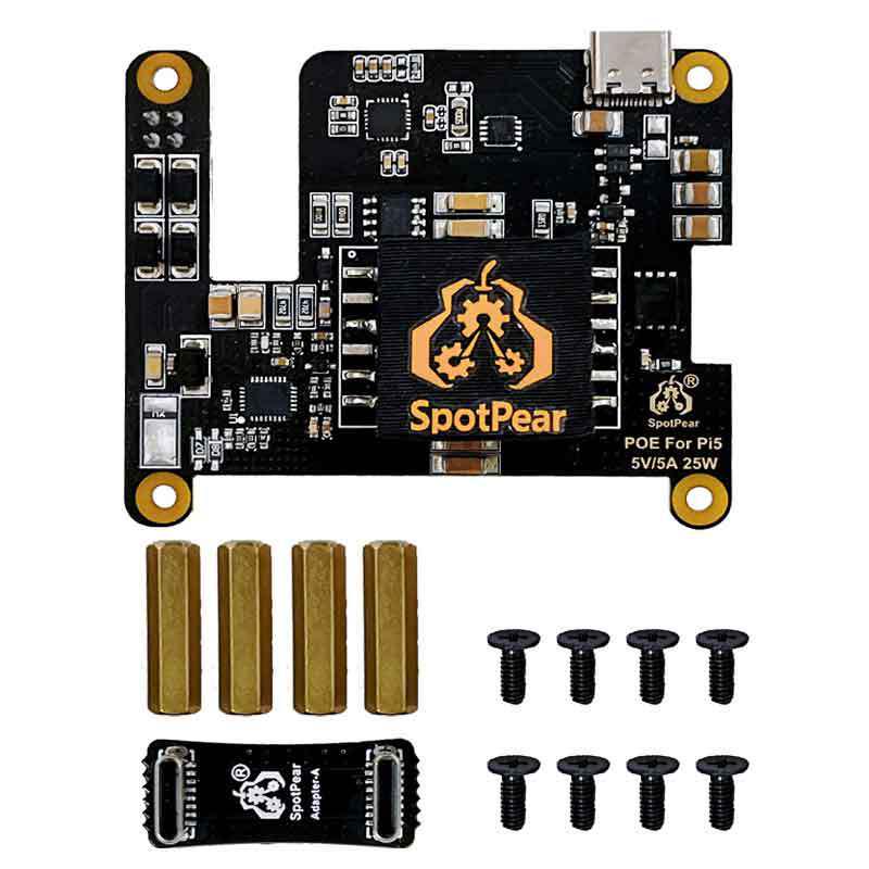 Протокол питания PoE Ethernet для Raspberry Pi 5 802.3af/at с индукцией PD типа C.