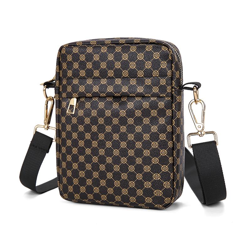 Men's Classics Mini Shoulder Bag Coin Purses Portable Male Lightweight PU Leather Small Crossbody Bags for Men Leisure Phone Bag