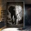 Animal Art Poster Modern Black and White Elephant Canvas Painting Prints Wall Picture For Home Living Room Decorative Cuadros