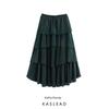 Kaslead New Women Clothes Western Style Fashion Simple Laminated Decoration Midi Dress 8699209 529