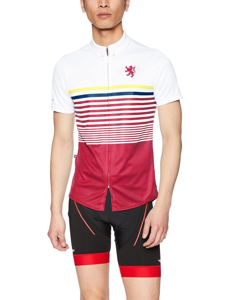Kapelmuur Cycling Short Sleeve Jersey Marine Size S to Japanese size Shirt, Stripe, Red, kphs145, Men's/Women's, (equivalent S)