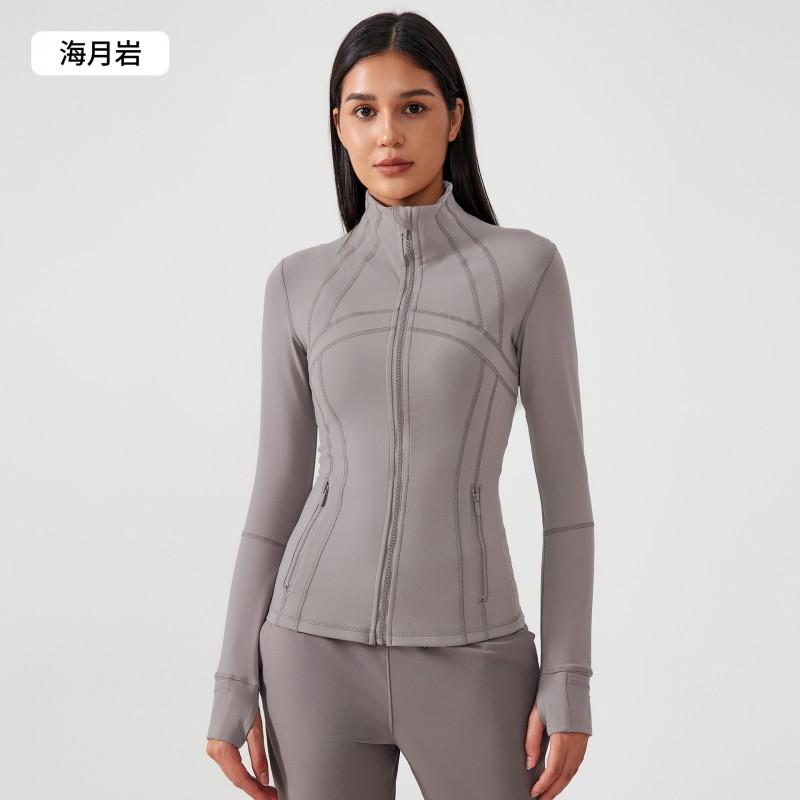 Womens Lightweight Long Sleeve Yoga Jacket Running Fitness Sportswear