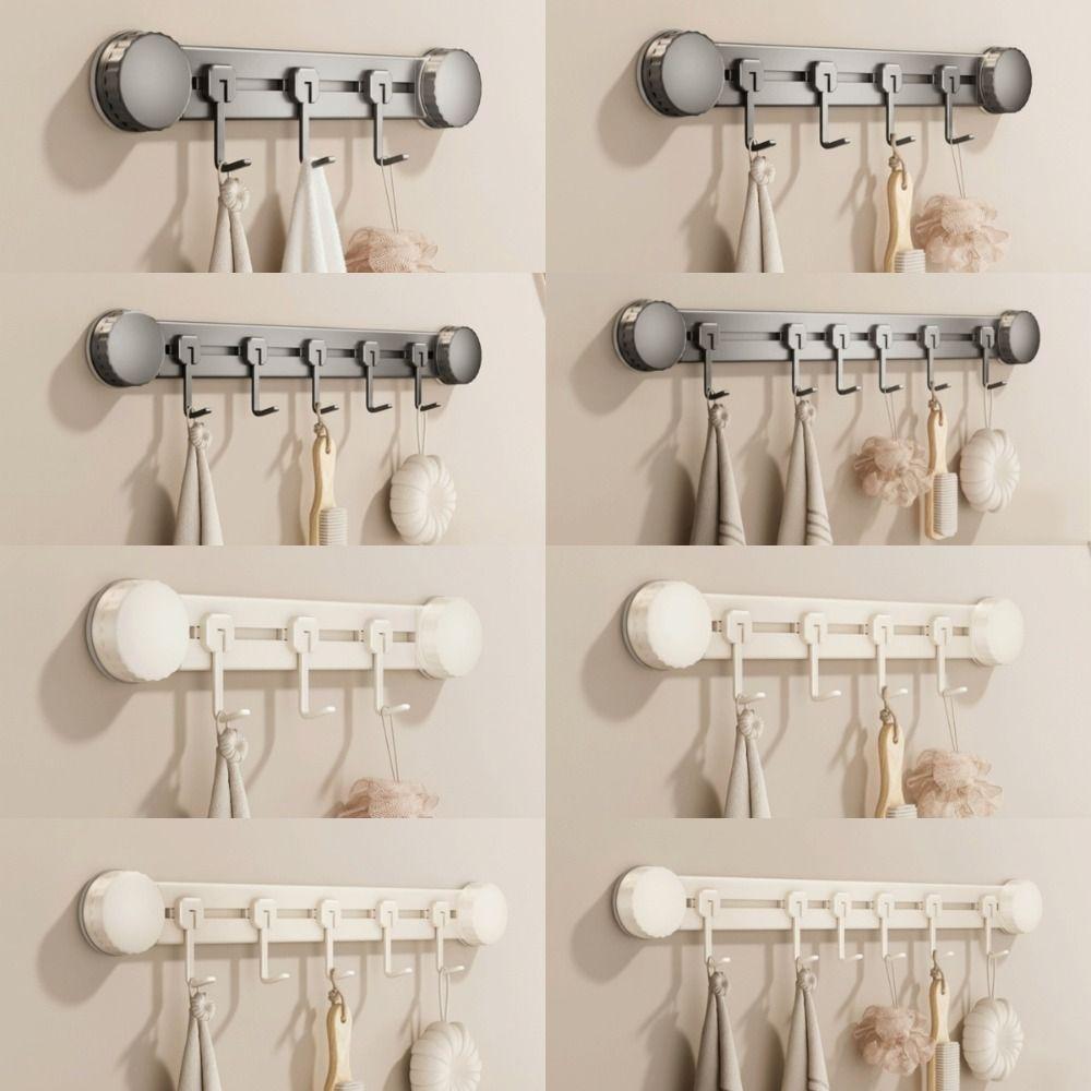 4/6 Hooks Hanging Clothes Hooks No Drilling Kitchen Storage Hooks  Bathroom