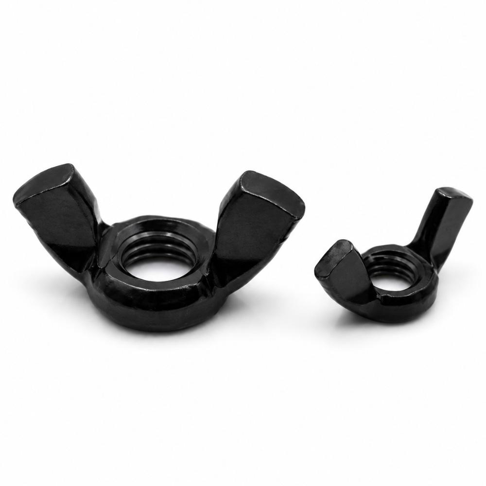 M3 M4 M5 M6 M8 M10 M12 Black 304 Stainless Steel Wing Nuts Butterfly Thumb Nuts Hand Twist Metric Female Thread Fasteners
