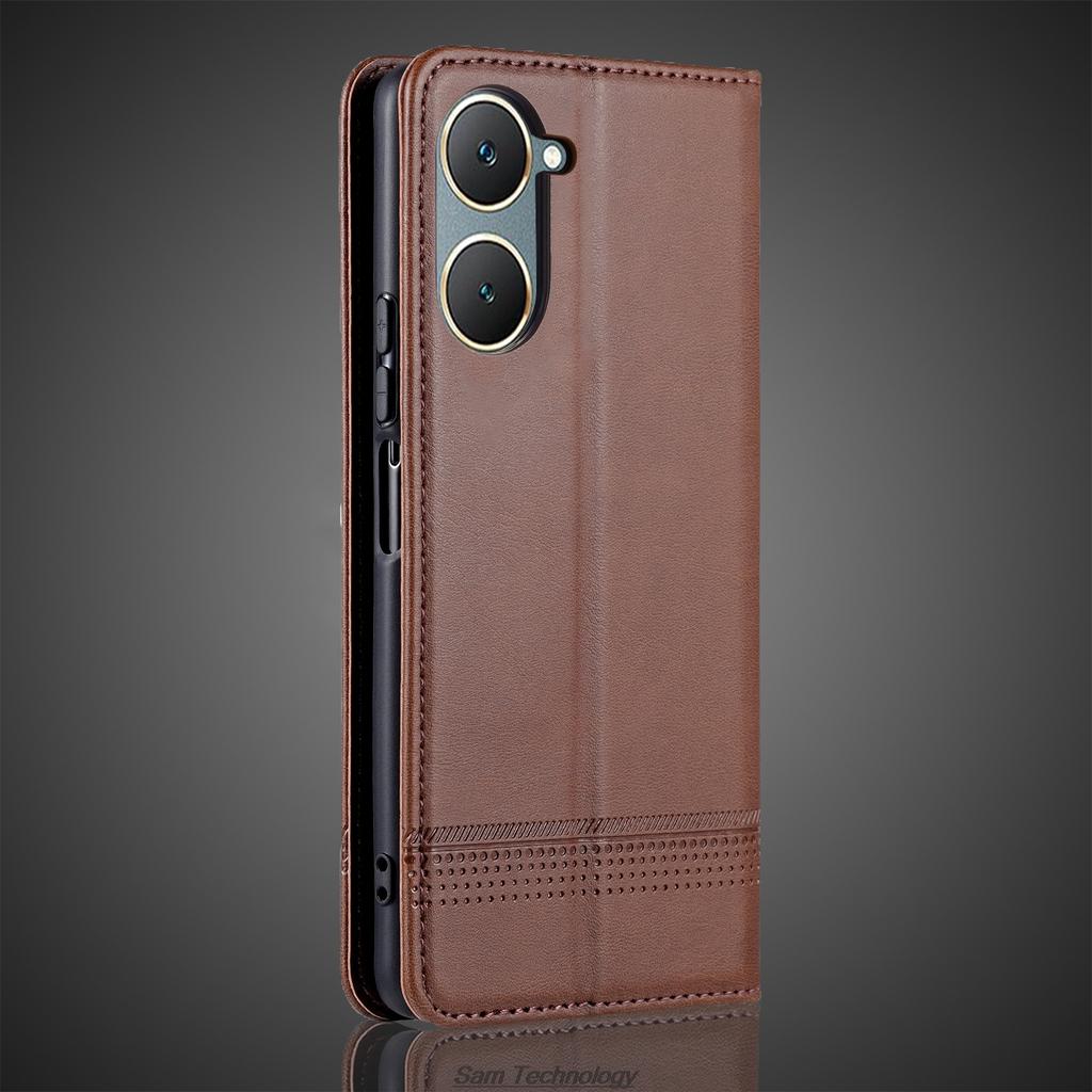 Роскошный магнитный адсорбционный кожаный чехол для Vivo Y37 5G / Vivo Y37m 5G флип-чехол защитный чехол Capa Fundas Coque