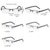 Classic Half Frame Reading Glasses Men Women Fashion Rectangle Presbyopic Eyeglasses Business Hyperopia Anti Blue Light Glasses