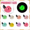 Mini Glow In The Dark Birds Luminous Tiny Resin Bird with 8 Colors Micro Animals Figures Micro Landscape for Crafts Kawaii