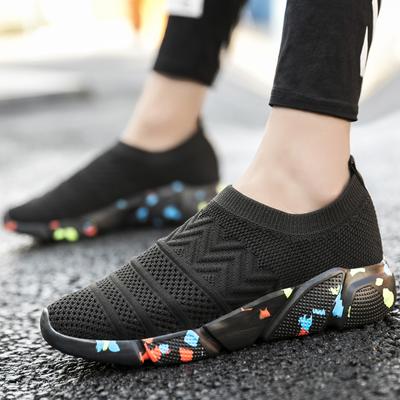 Модные дышащие носки для пар, однотонная спортивная обувь Flyknit, мужская и женская уличная повседневная обувь One Kick Off