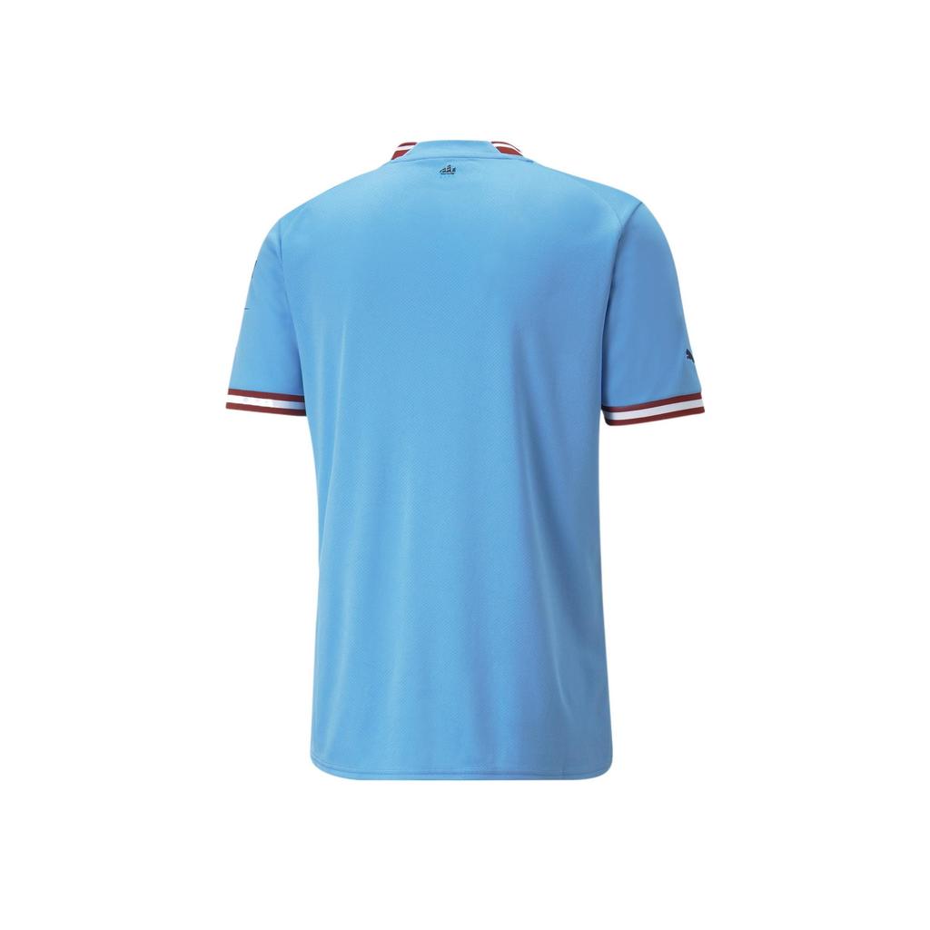 Puma Manchester City F.C. Home Letter Print Football Sports Short Sleeve T-Shirt Men Tops Blue 765710-01