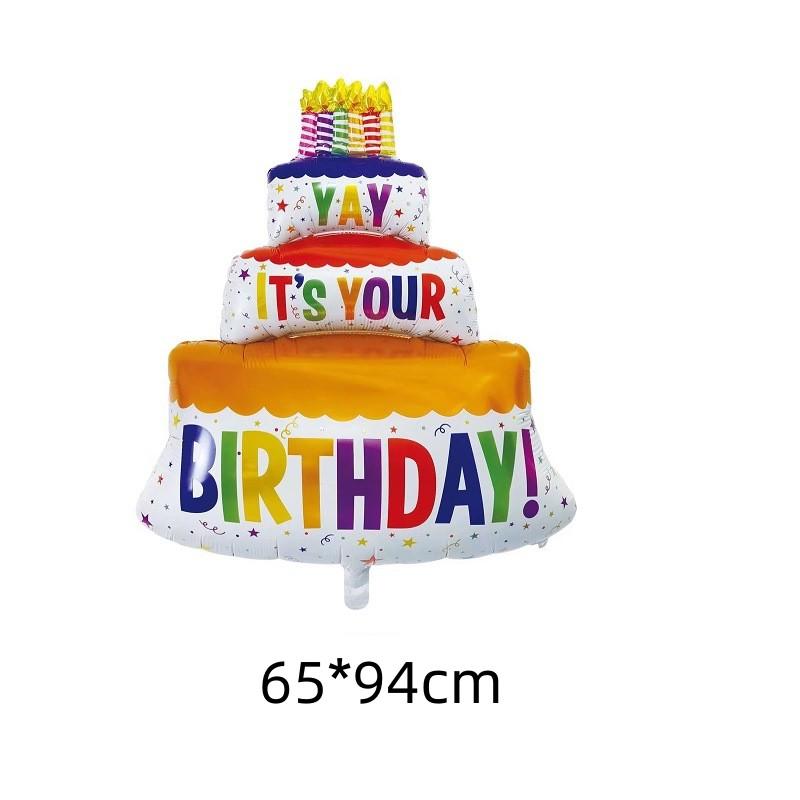 Трехслойный большой воздушный шар для торта, украшение из воздушного шара для празднования дня рождения «ДА, ЭТО ВАШ ДЕНЬ РОЖДЕНИЯ», товары для детского дня рождения