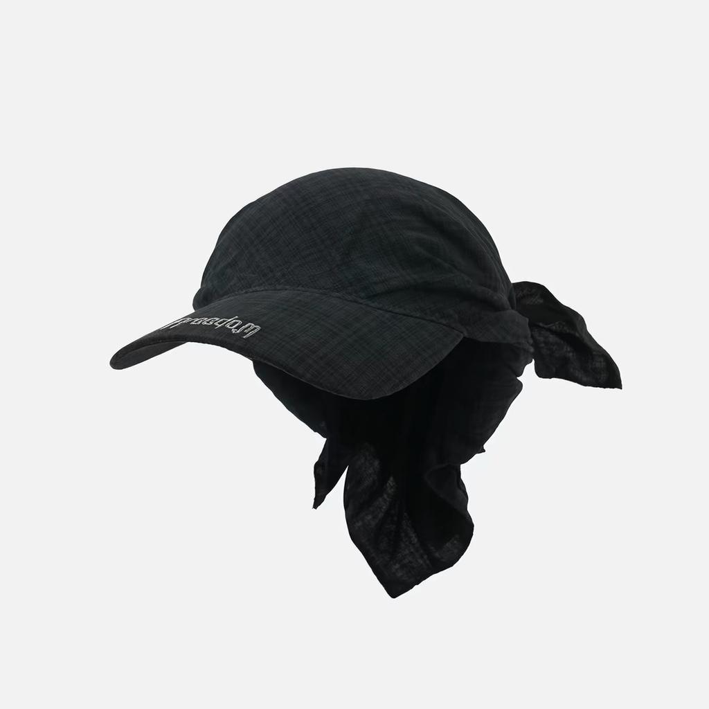 Outdoor Camping Sun Protection Hat Jennie Scarf Hat Small Sweet Sunscreen Tie Hat Wide Brim Hat Headscarf Cool Girl