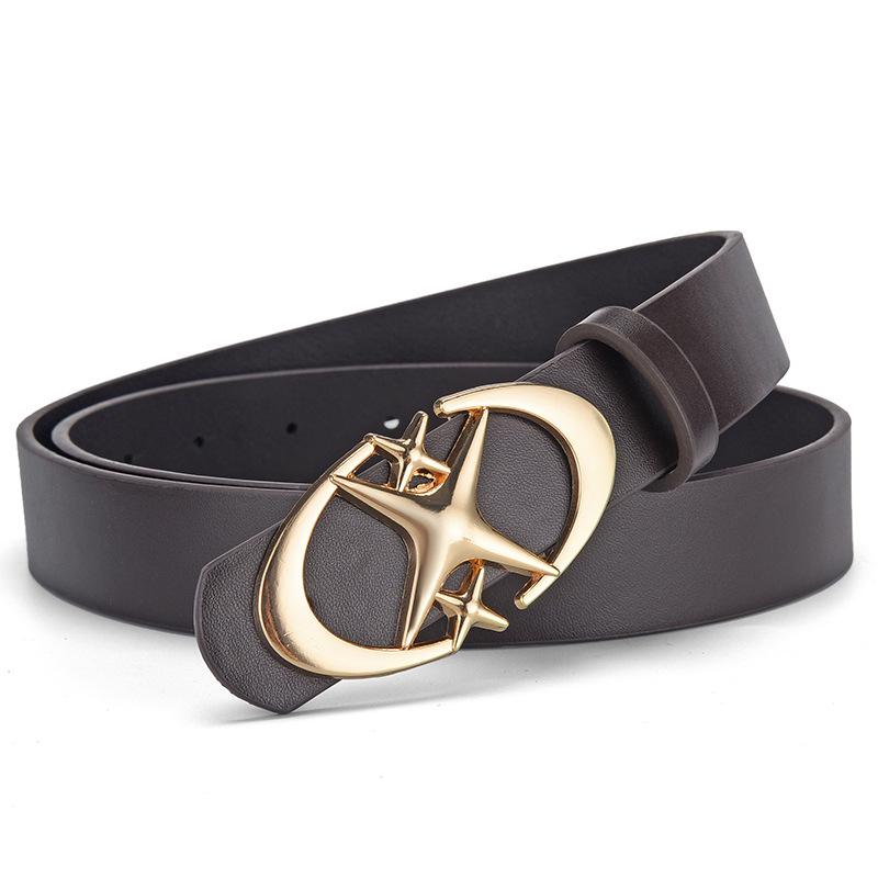 Новый Звездный Унисекс Ретро Кожаный Ремень - Модный Тренд для Молодых Мужчин и Женщин