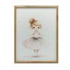 Pink Ballerina - Dancing Elegance Pink Ballerina - Dancing Elegance, 40X50 Cm, Gold Aluminum Frame, 230 Gsm Matte Paper