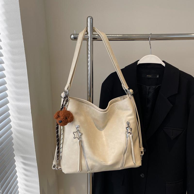 Autumn and Winter Tote Bag Women's New Large-capacity Commuting Backpack Can Be Crossbody Versatile High-texture Going Out Backpack