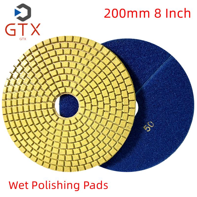 200mm 8 Inch Diamond Wet Polishing Pads for Granite Marble Concrete Stone Grinding Wheel Sanding Disc Abrasive Polish Tools