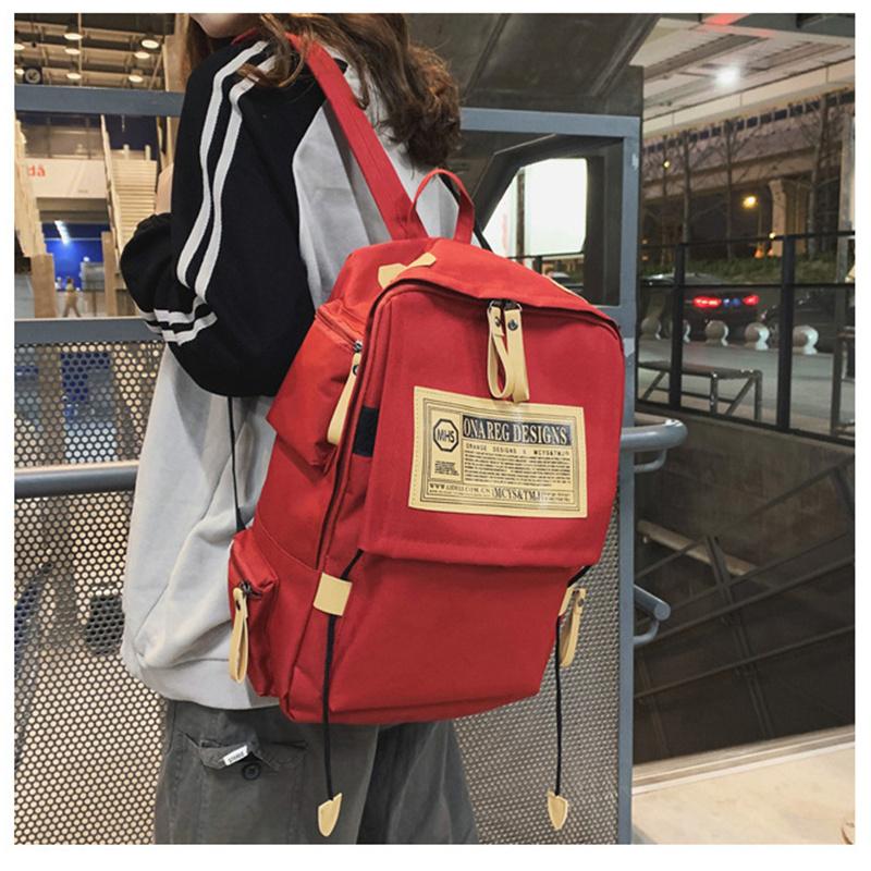 Рюкзак для средней школы, простой школьный рюкзак из хлопка и холста, прочная дорожная сумка для мальчиков и девочек