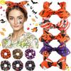 Halloween Fabric Cross Wide Headband Fashion Cartoon Elastic Hair Loop Scrunchie Hairband Female Print Hair Accessories Headwear