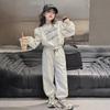 2025 Girls' Spring & Autumn Straight-Leg Wide Sports Pants: Casual Children's Wear