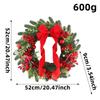 Red Bow Christmas Wreath Decorative Holiday Door Hanging Ornament Home Store Window Display