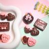 100pcs New Mini Resin Chocolate Sweet Heart Valentine Day Food Play Flatback Cabochon for Phone DIY Hair Bows Decor Accessories