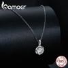 BAMOER D Color VVS1 EX 1CT кулон с муассанитом для женщин, стерлинговое серебро 925 пробы, свадебные ювелирные изделия для помолвки MSN007