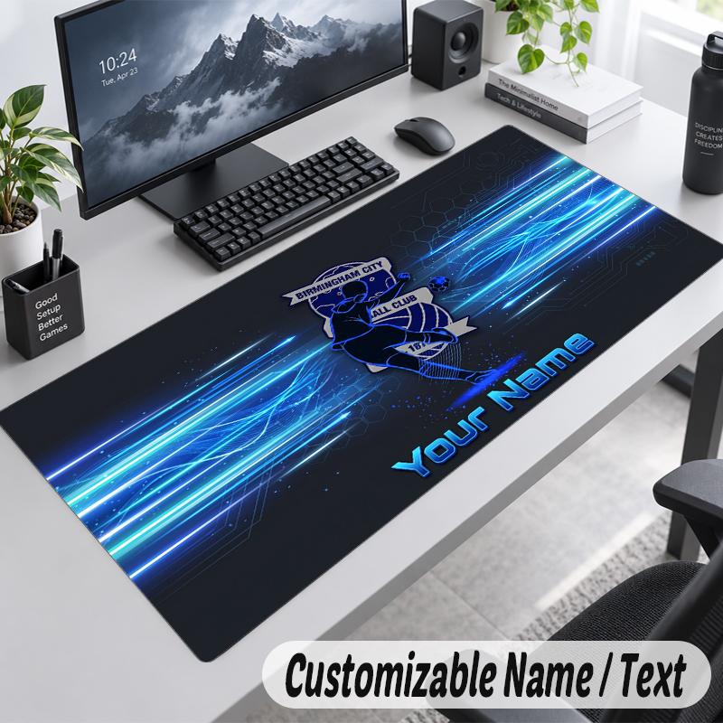 Custom Name Text Mouse Pad BIRMINGHAM CITY Personalized Desk Pad For Work And Gaming