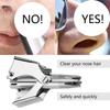 Manual Round Blade Mouth Men's Nose Hair Trimmer Stainless Steel Mini Portable Nose Eyebrow Hair Remover Clipper Washable Razor Shaver