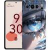 Чехол для телефона Google Pixel 8 A 7 6 Pro 6A 5G черный мягкий противоударный чехол силиконовый TPU чехол с рисунком милых глаз