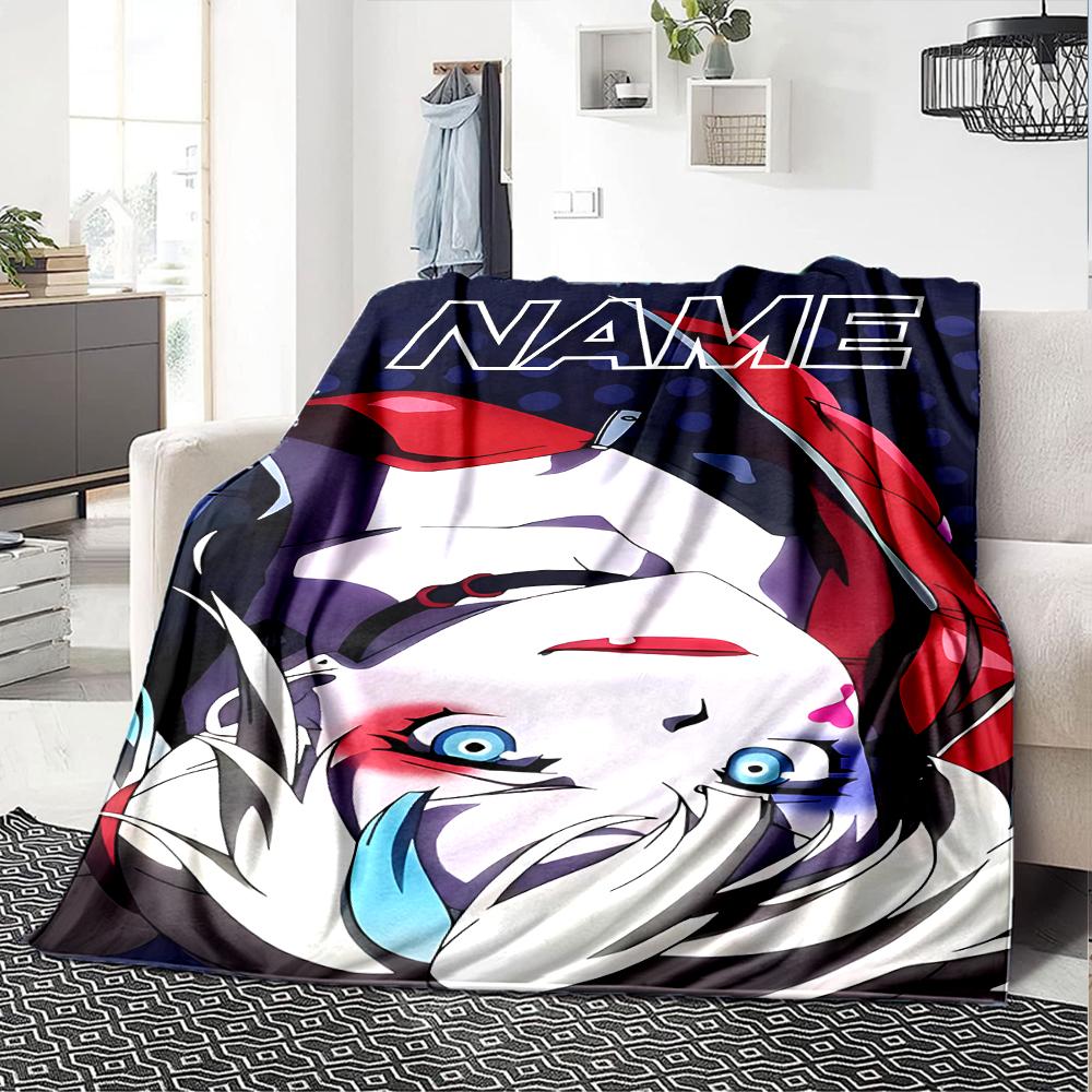 Customiz Name Personality Harley Quinn and the Joker Blanket Soft &Warm Sofa Office Bed Travel Lunch Break Blanket, Gift Suitable All Seasons