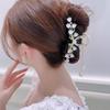 Новинка 2023 года, роскошная заколка для волос с кисточками и стразами, зажим в стиле ретро с цветком, заколки для волос в виде краба, заколки для волос для женщин и девочек, аксессуары для волос, подарок