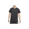 Solid Color Training Logo Print Short Sleeve T-Shirt Men Tops Black DD1829-010
