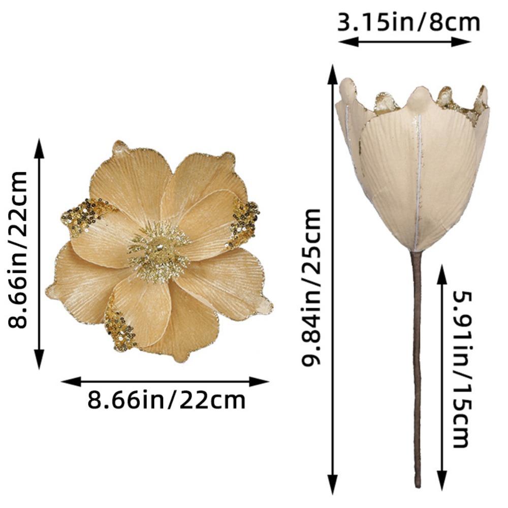 Тканевые Искусственные Цветы Цветок Праздничное Украшение Пластиковые Подвесные Цветы Аксессуары для Цветочной Композиции Рождественское Украшение