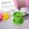 170 Platinum Folding Silica Gel Cup Candy Color Design Shrink Outdoor Drinking Glass Easy To Carry and Storage