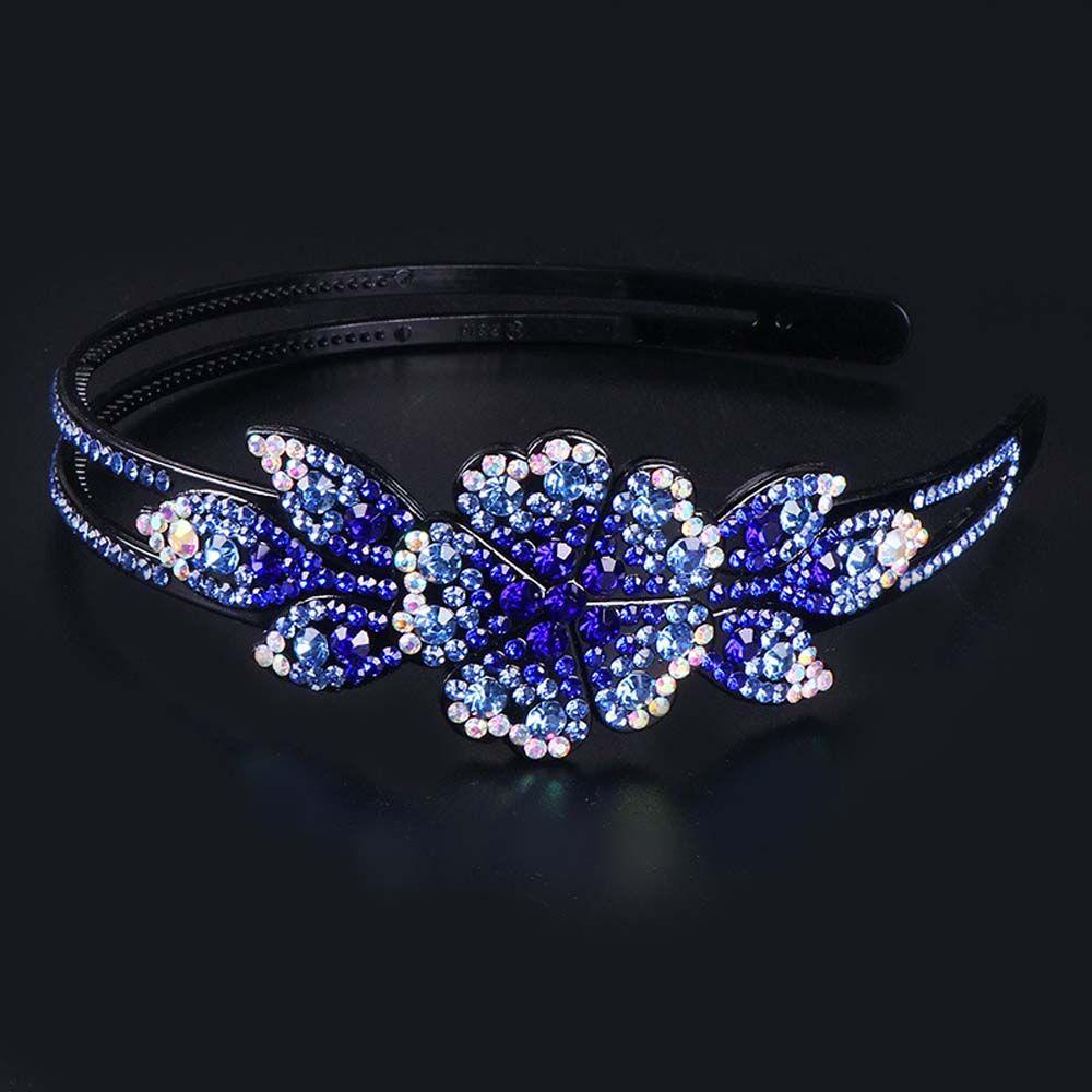 Domand Hair Hoop With Gear Flower Headband Korean Hairbands Rhinestone Headband Women Hair Hoop