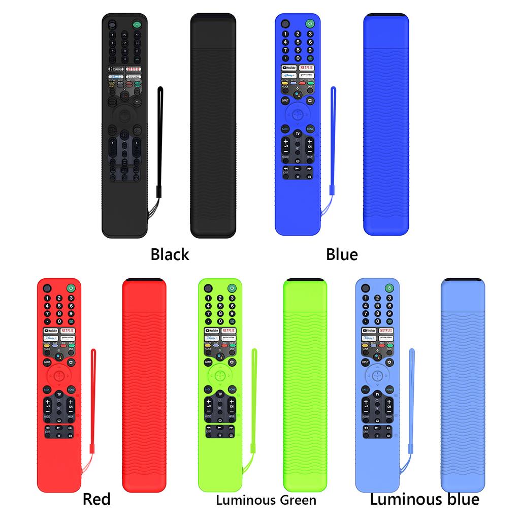Silicone TV Remote Control Cover Shockproof Protective Cover Waterproof with Lanyard for Sony RMF-TX520U MG3-TX520U Voice Remote