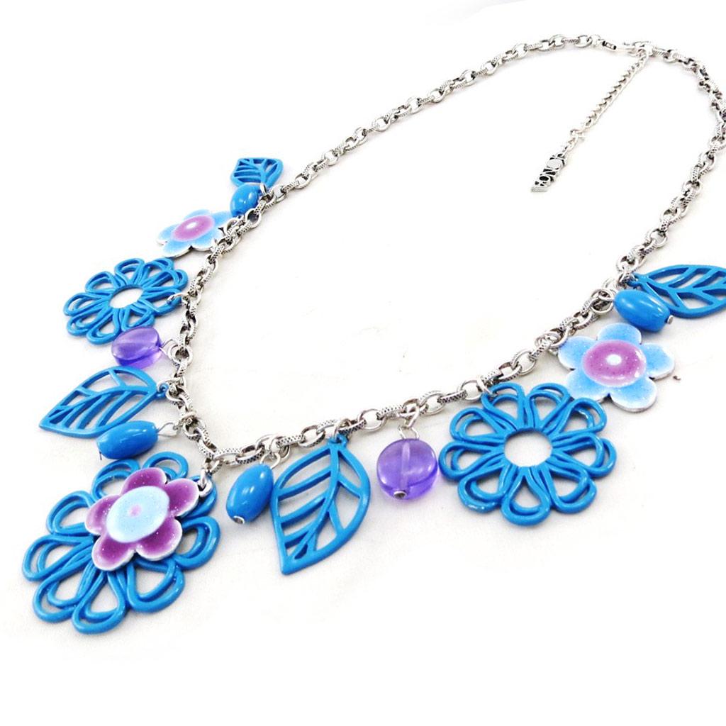 NOA [I9940] - Синее дизайнерское колье Vahiné