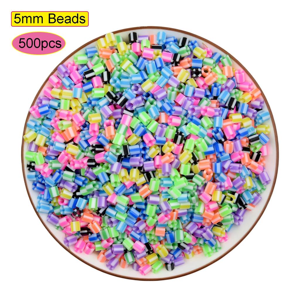 5 мм 500 шт. черный, белый, серый, синий, зеленый, фиолетовый, бусины Hama для детей, железный предохранитель, бусины Perler, головоломка «сделай сам», пиксель-арт, подарок, детская игрушка