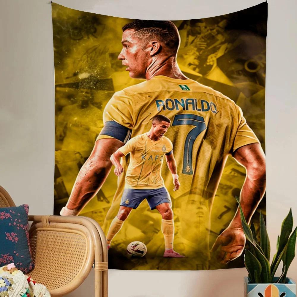 Португалия Супер Футбольная Звезда CR7 Криштиану Роналду Аниме Гобелен Искусство Научная Фантастика Комната Домашний Декор Настенное Искусство Декор