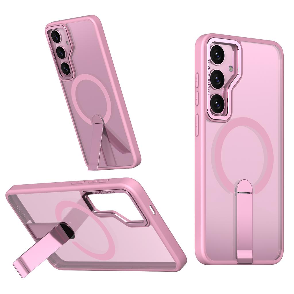 For Samsung Galaxy S25/S24 Magnetic Case Kickstand TPU + Acrylic Phone Cover