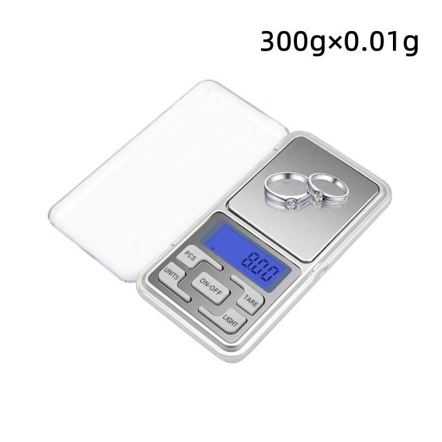 Мини-цифровые весы 500 г/300 г/200 г/100 г X 0,01/0,1 г, высокая точность, электрический карман с подсветкой для ювелирных изделий, вес в граммах