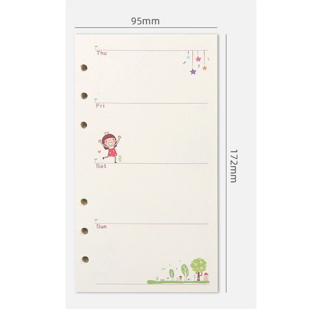 6 отверстий спиральная папка внутренняя страница список дел индекс внутренняя страница канцелярская бумага школьный офис