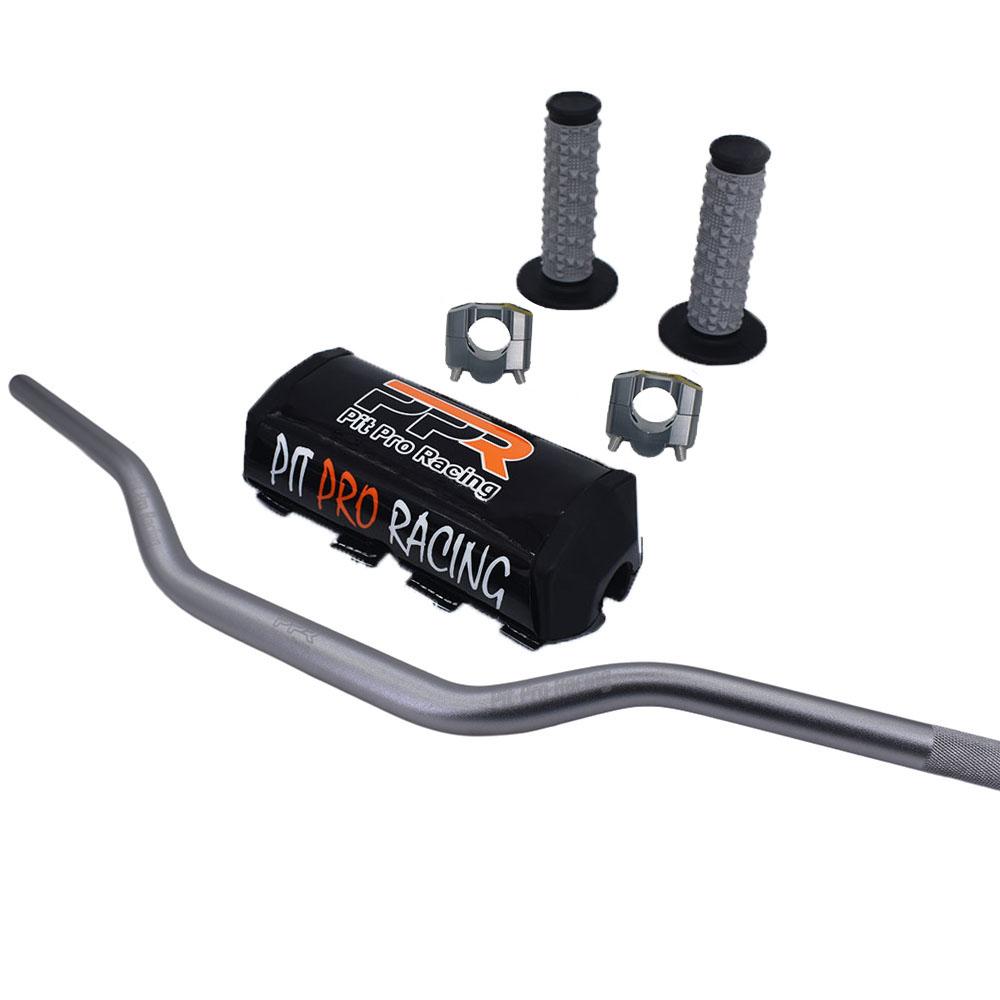 Handlebar Motorcycle Bar 1-1/8" with Bar Pads 22/24 Grips 28.5mm Clamps for Dirt Pit Bike PPR Pit Pro Racing
